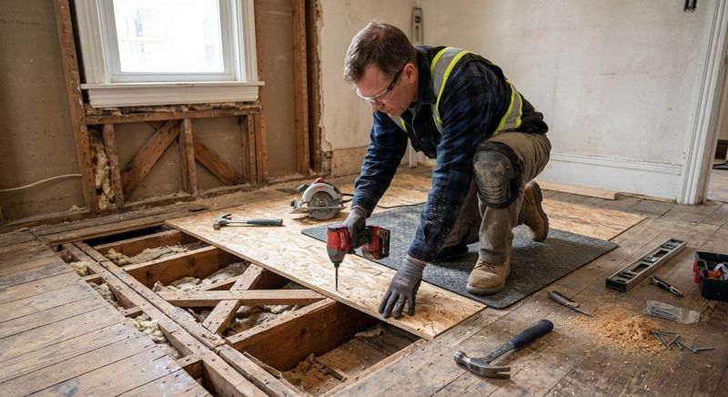 Squeaking Floor Repair in Wilmington, NC